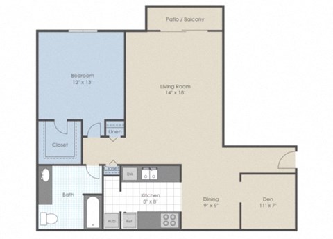 1 Bed Den  at The Element @ St Andrews, Mishawaka, IN, 46545